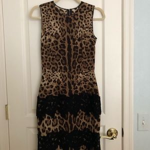 Dolce & Gabbana Leopard silk dress